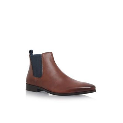 Brown 'Baxter' flat chelsea boots